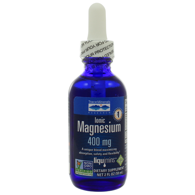 Liquid Ionic Magnesium 400mg, 59 mL Liquid , Brand_Trace Minerals Form_Liquid Size_59 mL