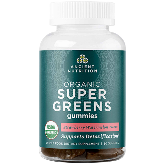 Ancient Nutrition Organic SuperGreens, Strawberry Watermelon - front