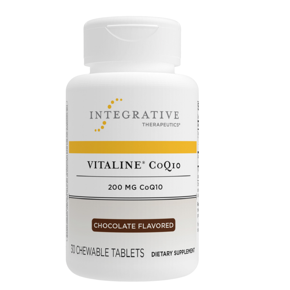 Vitaline CoQ10 200 mg Chewable Tablets, Chocolate, 30 Chewable Tablets