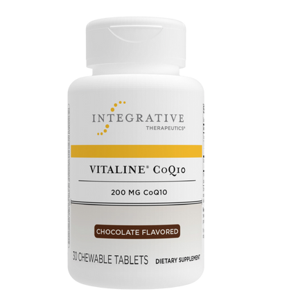 Vitaline CoQ10 200 mg Chewable Tablets, Chocolate, 30 Chewable Tablets