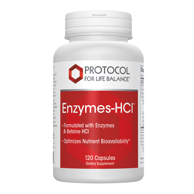 Enzymes-HCI, 120 Capsules , Brand_Protocol for Life Balance capsules Form_Capsules Requires Consultation Size_120 Capsules
