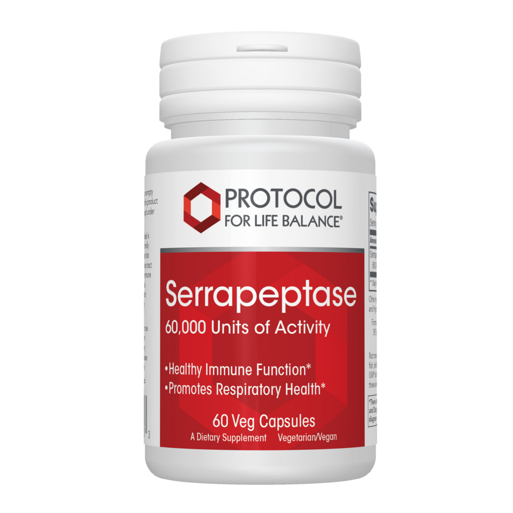 Serrapeptase 60,000, 60 caps , Brand_Protocol for Life Balance caps capsules Form_Capsules Requires Consultation Size_60 Capsules