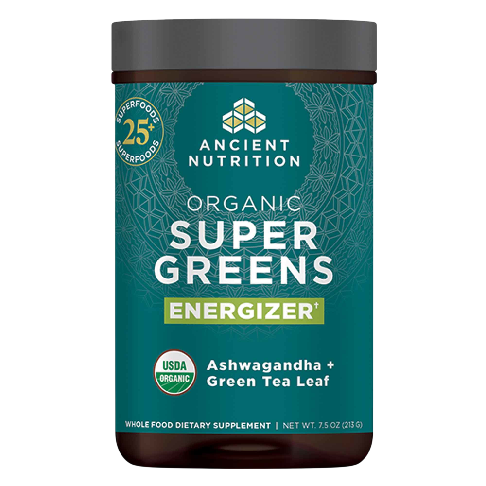 Ancient Nutrition Organic SuperGreens Energizer - Powder - front
