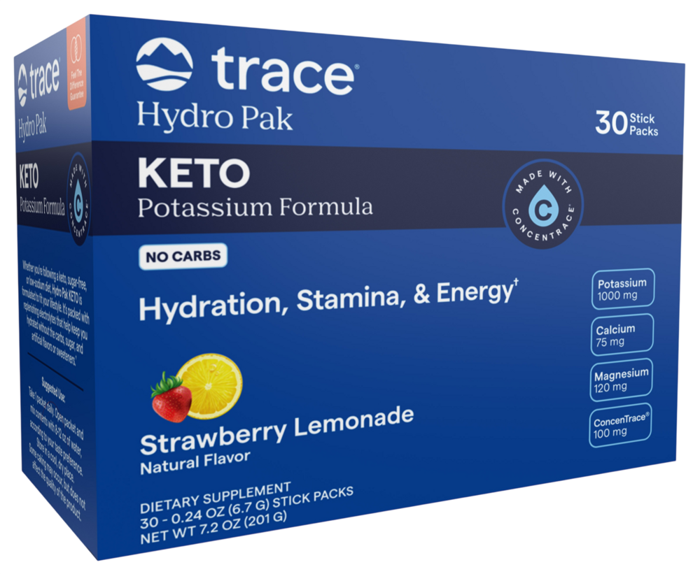 Hydro Pak - Keto Potassium Formula, Strawberry Lemonade, 30 Stick Packs