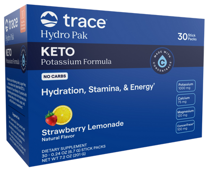 Hydro Pak - Keto Potassium Formula, Strawberry Lemonade, 30 Stick Packs