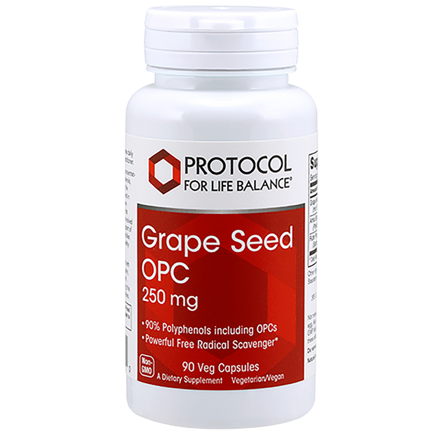 Grape Seed OPC 250mg, 90 Capsules , Brand_Protocol for Life Balance capsules Form_Capsules Requires Consultation Size_90 Capsules