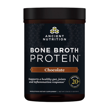 Ancient Nutrition Bone Broth Protein Chocolate - front
