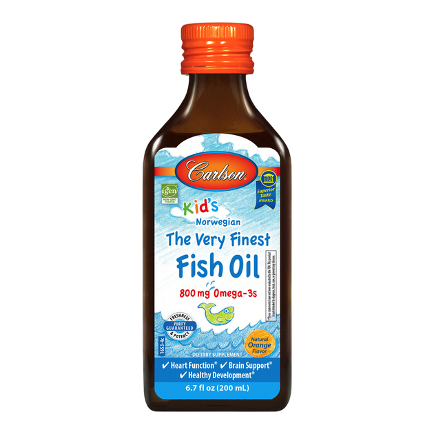 Carlson® for Kids Finest Fish Oil Orange, 200 mL Liquid