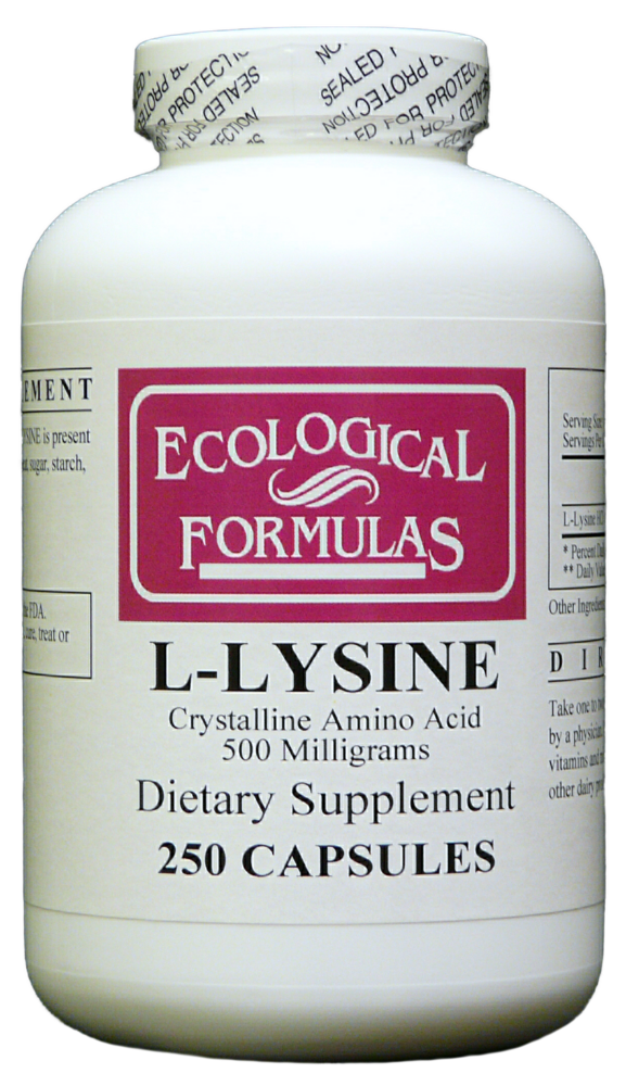 L-Lysine 500mg, 250 Capsules