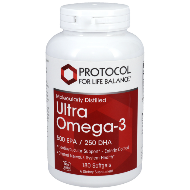 Ultra Omega-3 500EPA/250DHA, 180 Softgels , Brand_Protocol for Life Balance Form_Softgels Requires Consultation Size_180 Softgels softgels