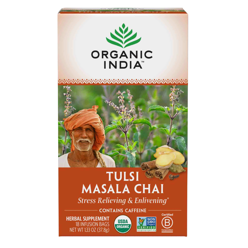Tulsi Tea Chai, 18 Count , Ayurveda Brand_Organic India Form_Tea Bags
