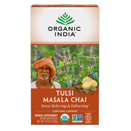 Tulsi Tea Chai, 18 Count , Ayurveda Brand_Organic India Form_Tea Bags