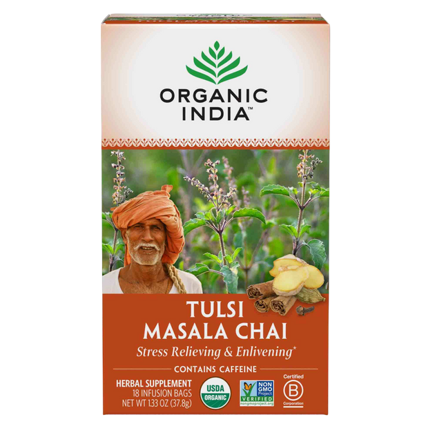 Tulsi Tea Chai, 18 Count , Ayurveda Brand_Organic India Form_Tea Bags