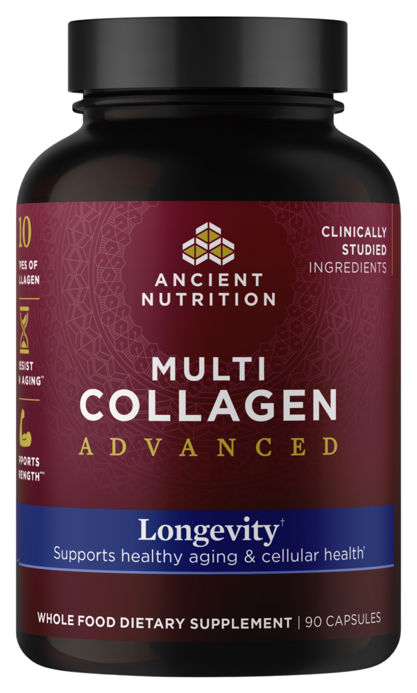 Ancient Nutrition Multi Collagen Advanced - Longevity - front
