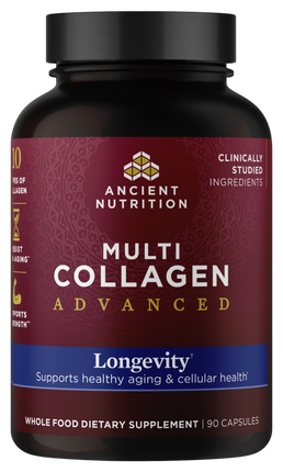 Ancient Nutrition Multi Collagen Advanced - Longevity - front