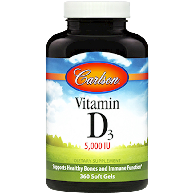 Vitamin D3 5000IU, 360 Softgels