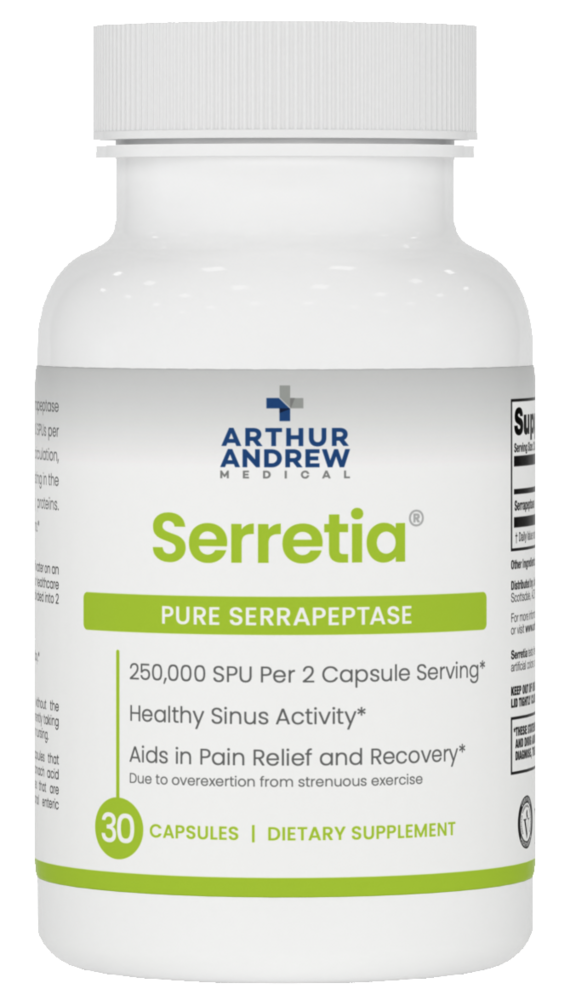 Arthur Andrew Medical Serretia - Pure Serrapeptase 250,000 SPU - front