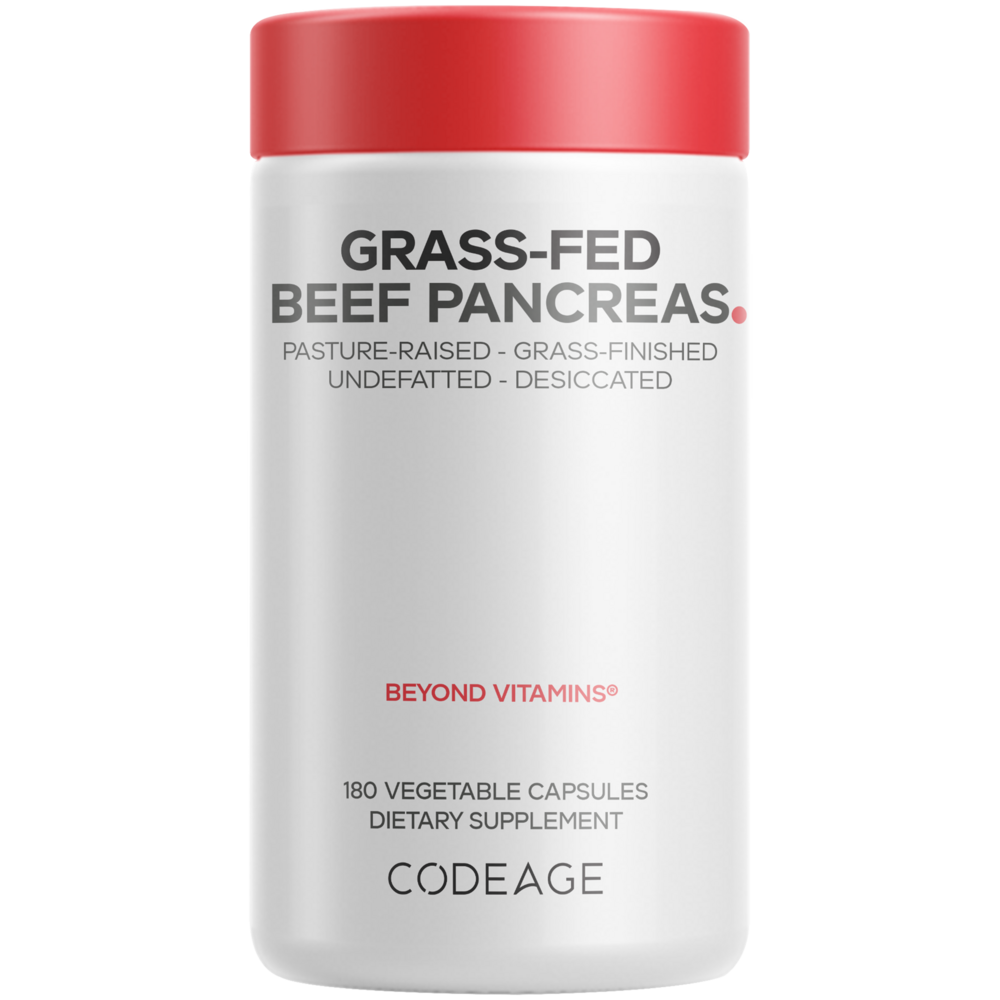 Grass-Fed Beef Pancreas, 180 Capsules