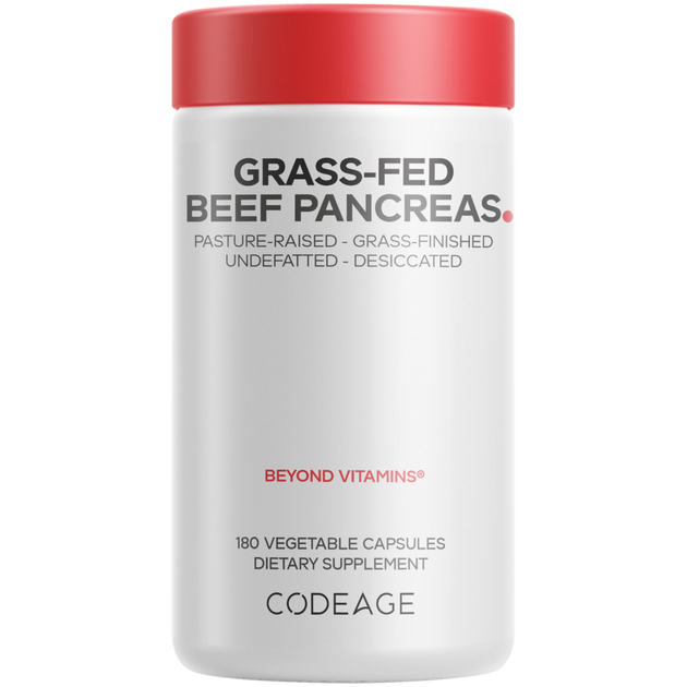 Grass-Fed Beef Pancreas, 180 Capsules
