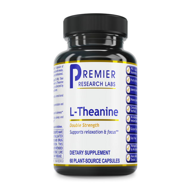 L-Theanine, 60 Capsules , Brand_Premier Research Labs capsules Form_Capsules Requires Consultation Size_60 Capsules