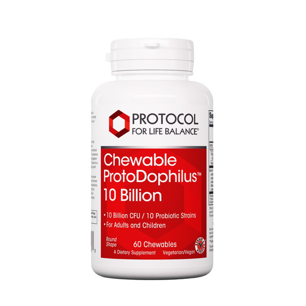 Chewable Protodophilus 10 Billion, 60 Chewables , Brand_Protocol for Life Balance chewables Form_Chewables Requires Consultation Size_60 Chewables
