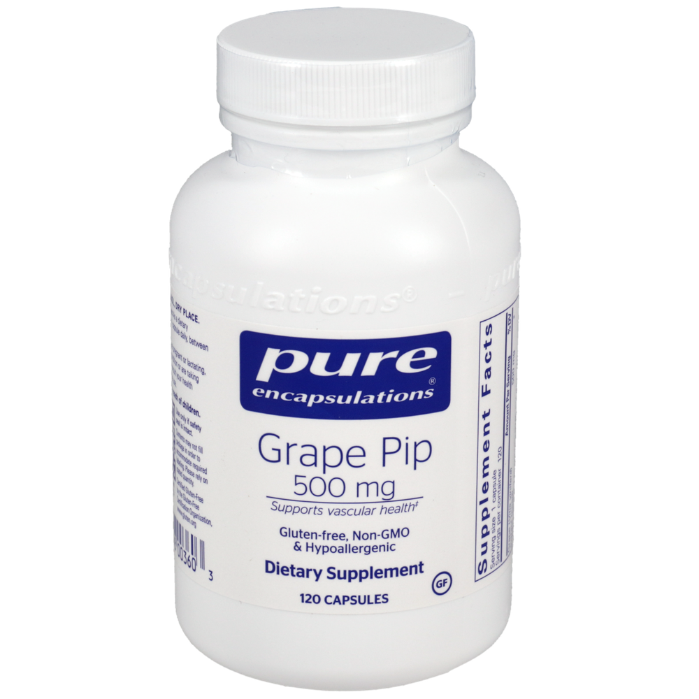 Grape Pip 500 mg, 120 Capsules , Brand_Pure Encapsulations caps Emersons Form_Capsules Requires Consultation Size_120 Capsules