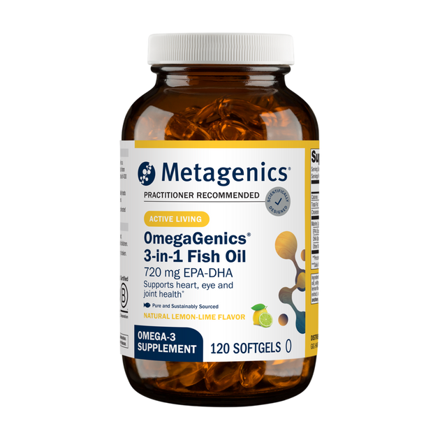 OmegaGenics® 3-in-1 Fish Oil 720 mg EPA-DHA, 120 Softgel Capsules , Form_Softgels