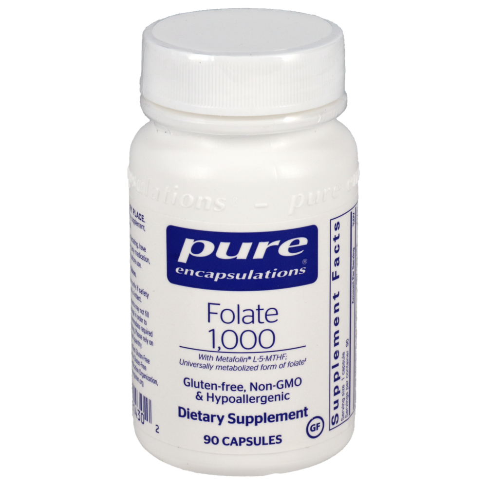 Folate 1000 with Metafolin® L-5-MTHF, 1000 mcg, 90 Capsules , Brand_Pure Encapsulations caps Emersons