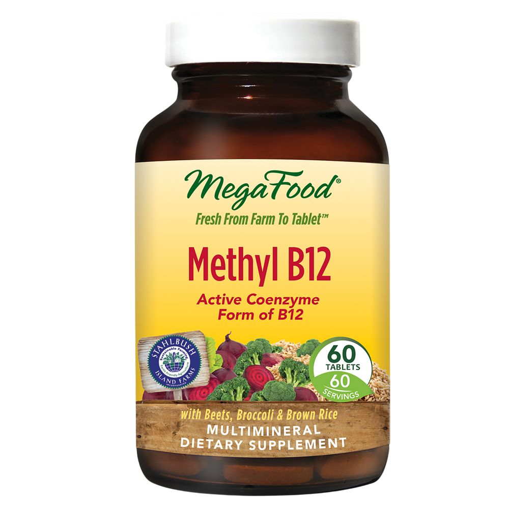 Methyl B12 Active Coenzyme Form of B12, 60 Tablets , Brand_MegaFood Form_Tablets Size_60 Tabs tabs