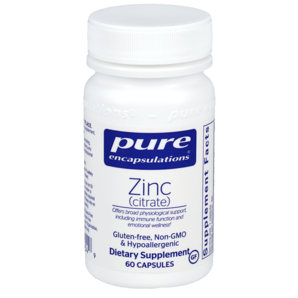 Zinc (Citrate), 60 Capsules , Brand_Pure Encapsulations Form_Capsules Requires Consultation Size_60 Capsules