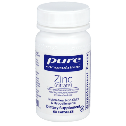 Zinc (Citrate), 60 Capsules , Brand_Pure Encapsulations Form_Capsules Requires Consultation Size_60 Capsules
