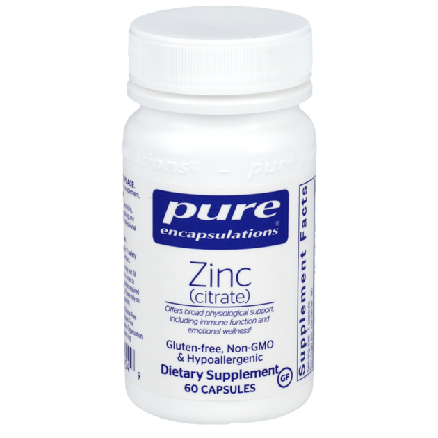 Zinc (Citrate), 60 Capsules , Brand_Pure Encapsulations Form_Capsules Requires Consultation Size_60 Capsules