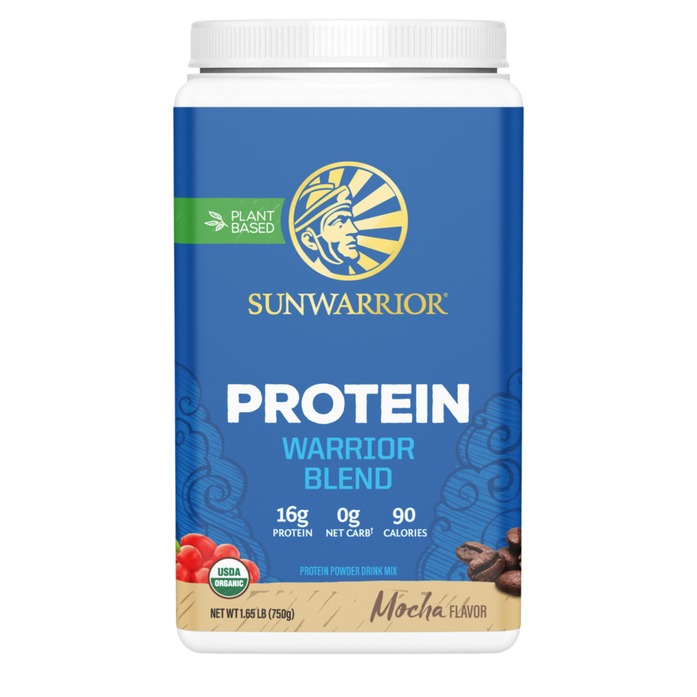 Warrior Blend Mocha, 750 g Powder , Brand_Sunwarrior Flavor_Mocha Form_Powder Potency_16 g Size_750 g