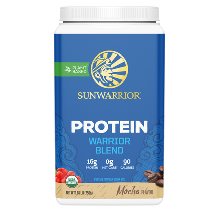 Warrior Blend Mocha, 750 g Powder , Brand_Sunwarrior Flavor_Mocha Form_Powder Potency_16 g Size_750 g