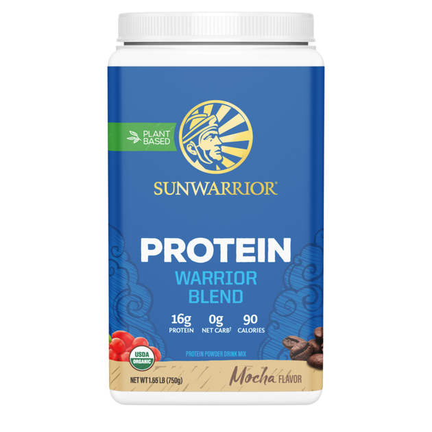 Warrior Blend Mocha, 750 g Powder , Brand_Sunwarrior Flavor_Mocha Form_Powder Potency_16 g Size_750 g