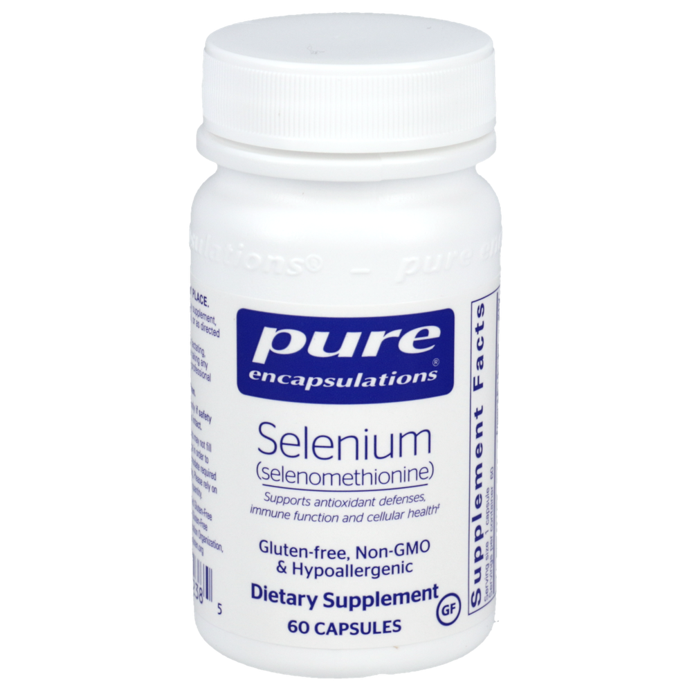Selenium (Selenomethionine), 200 mg, 60 Capsules , Brand_Pure Encapsulations caps Form_Capsules Not Emersons Potency_200 mg Size_60 Caps