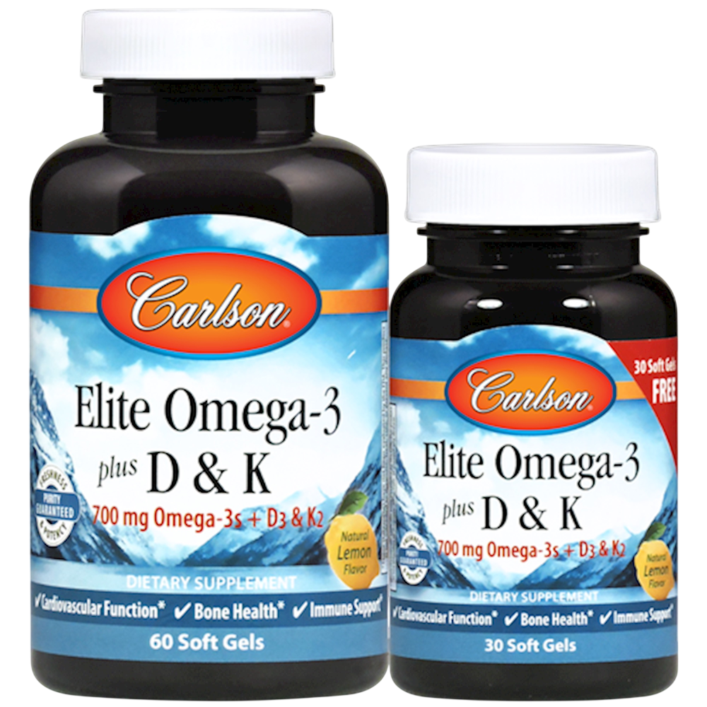 Elite Omega 3 + D3 & K, 90 Softgels