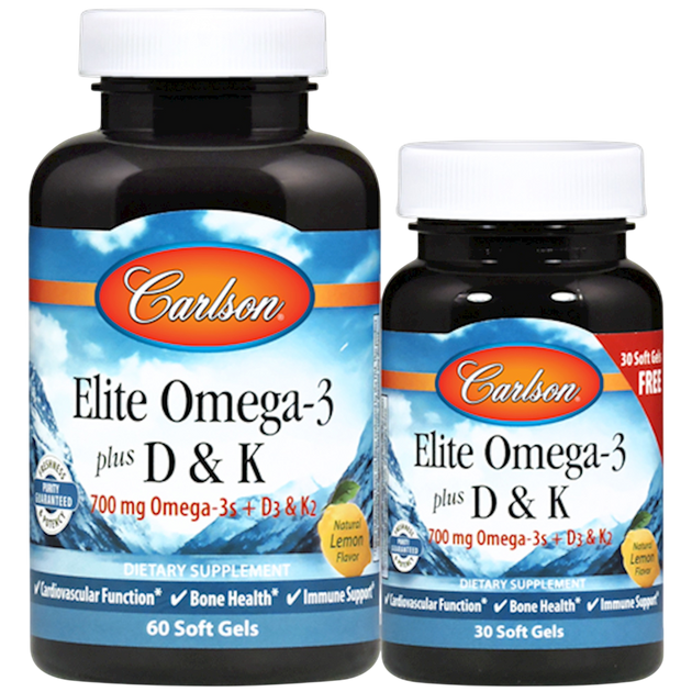 Elite Omega 3 + D3 & K, 90 Softgels