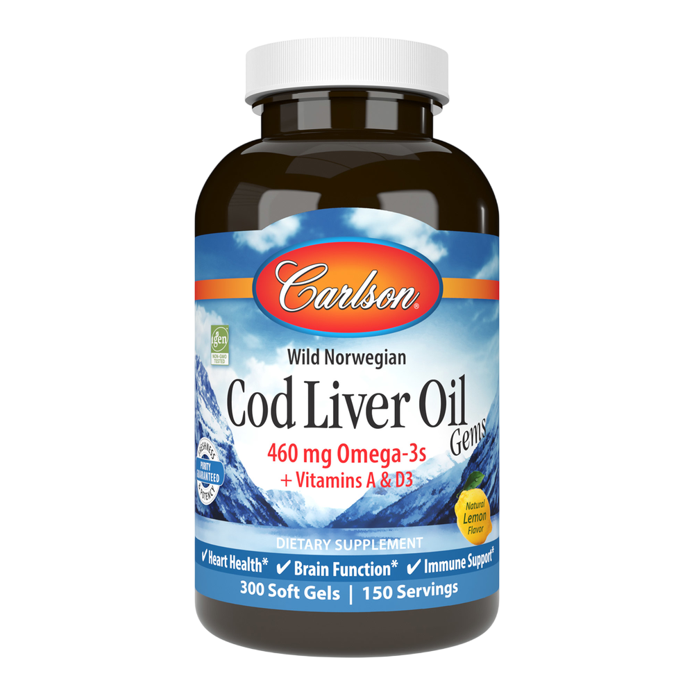 Cod Liver Oil Gems™ 460mg, 300 Softgels