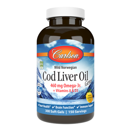 Cod Liver Oil Gems™ 460mg, 300 Softgels