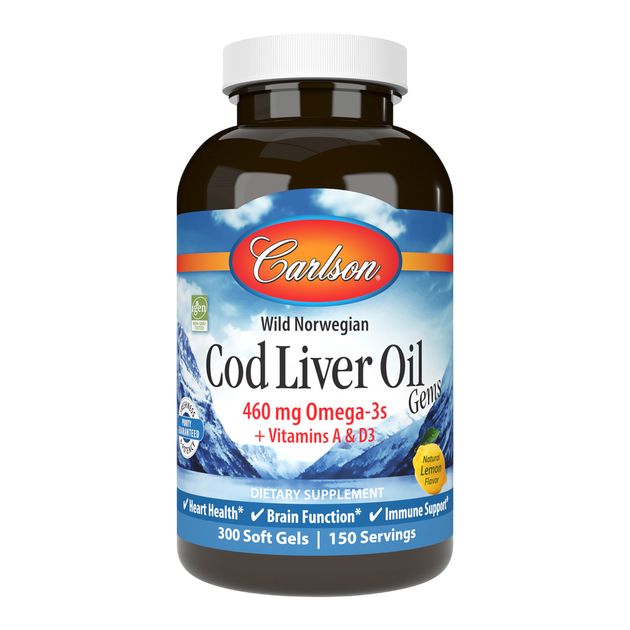 Cod Liver Oil Gems™ 460mg, 300 Softgels