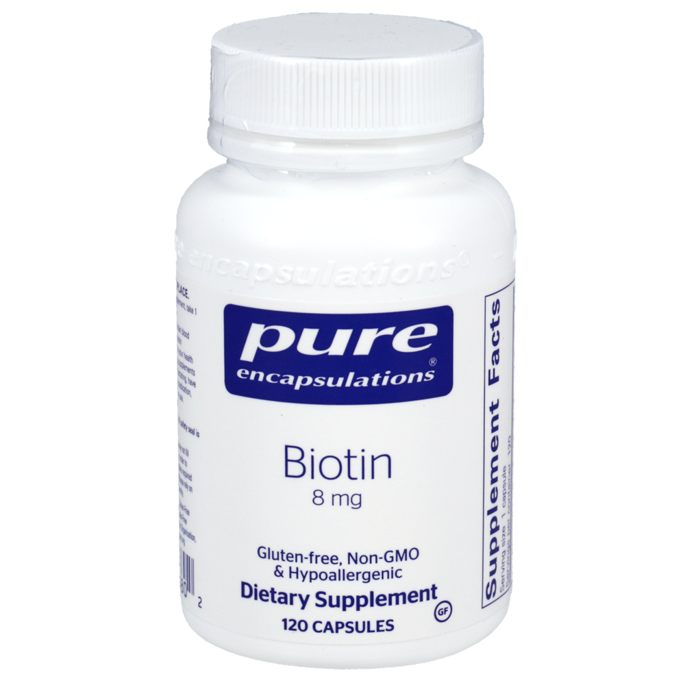 Biotin, 8 mg, 120 Capsules , Brand_Pure Encapsulations caps Form_Capsules Not Emersons Potency_8 mg Size_120 Caps