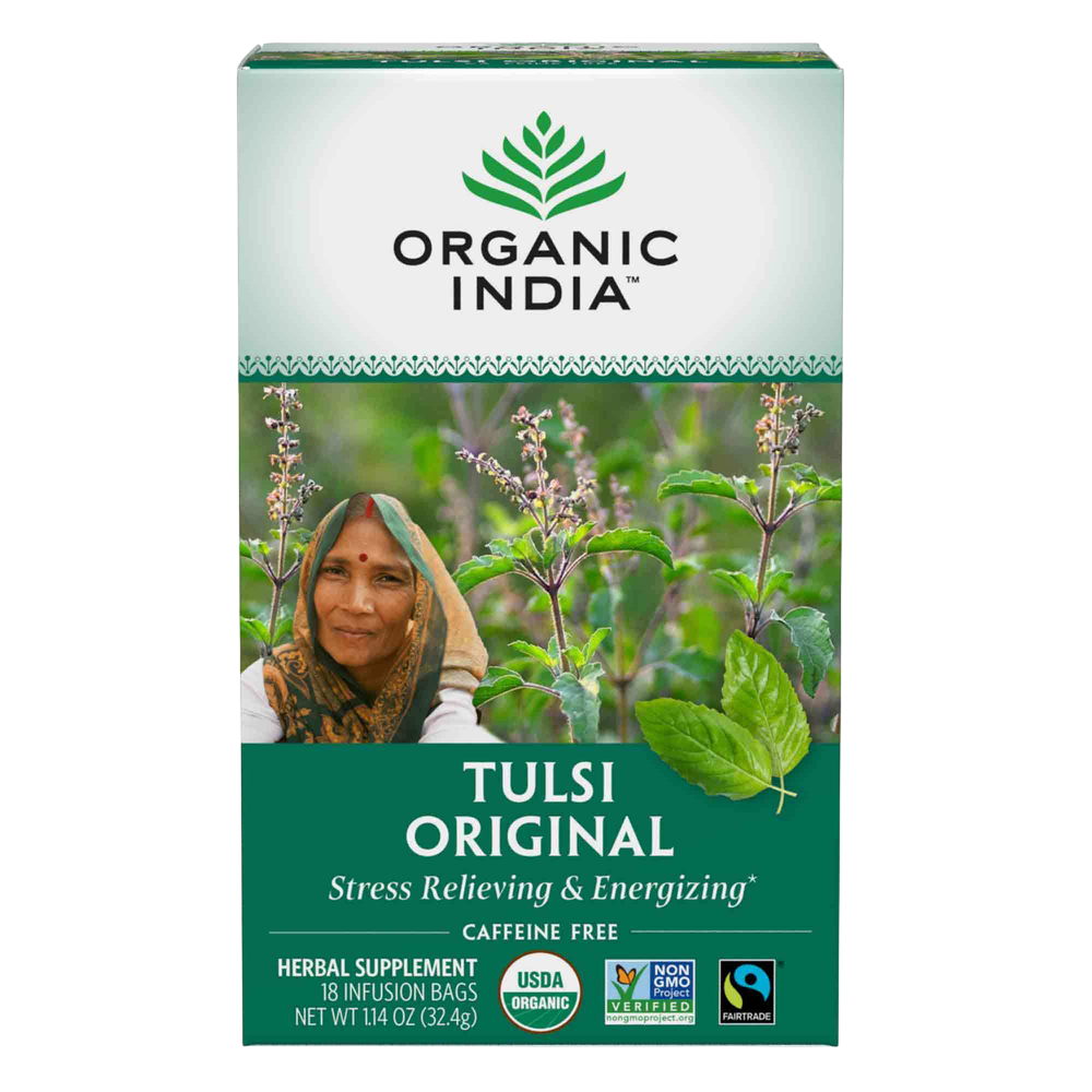 Original Tulsi, 1.14 Ounce (32.4 g) 18 Tea Bags , Ayurveda Brand_Organic India Form_Tea Bags Size_18 Count