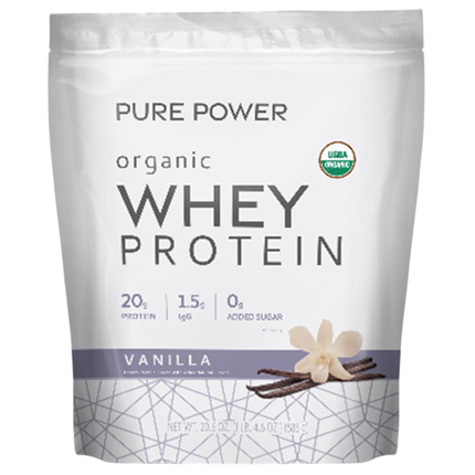 Organic Whey Protein - Vanilla, 585 g Powder