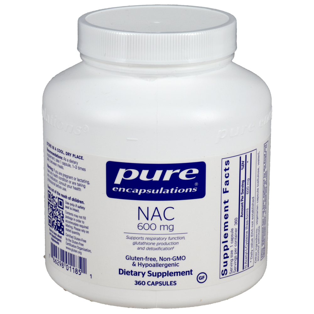 NAC, 600 mg, 360 Capsules , Brand_Pure Encapsulations caps Emersons Form_Capsules Requires Consultation Size_360 Capsules