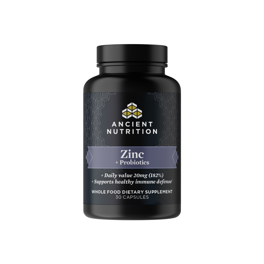 Ancient Nutrition Zinc + Probiotics - front