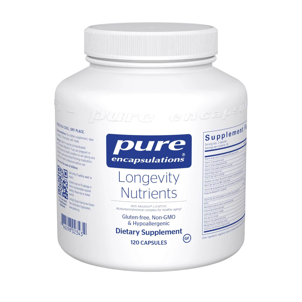 Longevity Nutrients, 120 Capsules , Brand_Pure Encapsulations caps Emersons