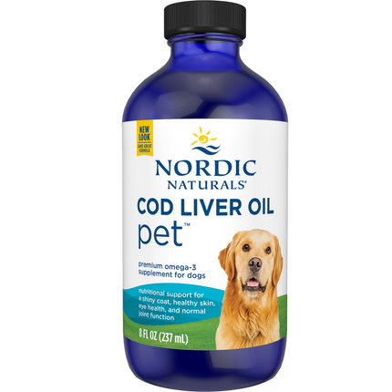 Nordic Naturals Pet Cod Liver Oil Liquid Plain - front of bottle