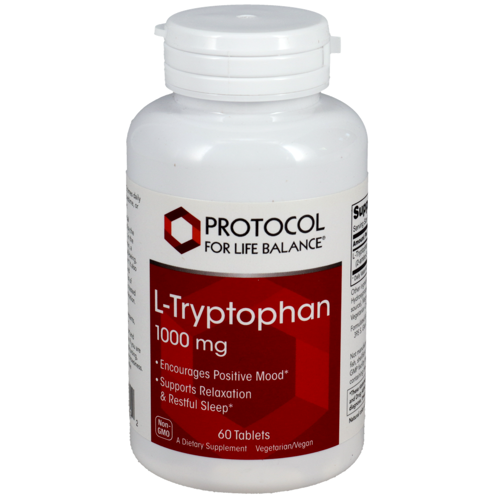 L-Tryptophan 1000mg, 60 Tablets , Brand_Protocol for Life Balance Form_Tablets Requires Consultation Size_60 Tablets tablets