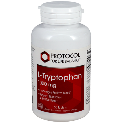 L-Tryptophan 1000mg, 60 Tablets , Brand_Protocol for Life Balance Form_Tablets Requires Consultation Size_60 Tablets tablets